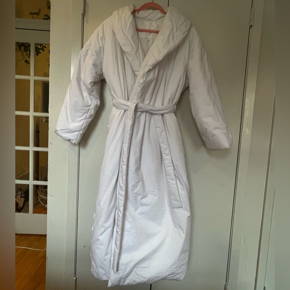 Skims brand down filled robe/outerwear